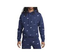 Nike FB7434-410 M NK Club+ BB PO Hoodie AOP Maglia Lunga Uomo Midnight Navy/Ashen Slate Taglia XS