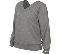 Nike FB8317-063 W NSW PHNX FLC OS Vneck SWTSH Maglia Lunga Donna Dk Grey Heather/Sail Taglia M-S