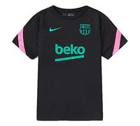 Nike FCB Y NK BRT STRKE TOP SS CL, T-shirt Unisex Bambini, black/Black/pink beam/(new green) (full sponsor-3rd), S