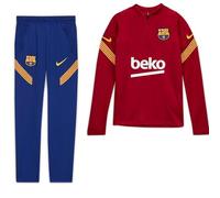 Nike FCB Y NK DRY STRKE DRIL TOP, T-shirt A Manica Lunga Unisex Bambini, noble red/Noble red/amarillo/(amarillo) (full spon-plyr), L