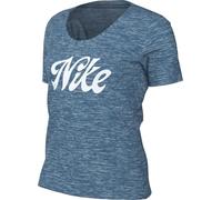 Nike FD2986-457 W NK DF Tee Script T-Shirt Donna Industrial Blue/Pure/Htr/White Taglia M