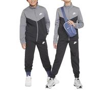 Nike FD3067-084 K NSW TRACKSUIT POLY FZ HBR Giacca Unisex Bambino SMOKE GREY/ANTHRACITE/WHITE Taglia S