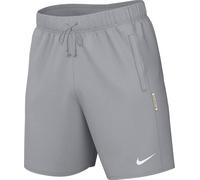 Nike FD7748-012 M NK DF Si FLC 8IN Short Pantaloncini Uomo Wolf Grey/White Taglia XS