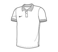 Nike, Felpa Bambino TS Boys Core Polo, 456000, Bianco (White/Black), XL