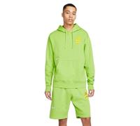 NIKE Felpa con cappuccio cotone peluche uomo sport Essentials verde uomo