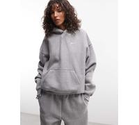 Nike felpa con cappuccio oversize in pile pesante grigio scuro L
