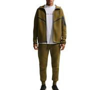 Nike - Tech Fleece - Giacca sportiva in pile tecnico kaki con zip-Verde M
