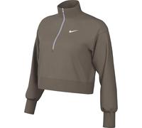 Nike Felpa Corta Oversize con Zip A metà Lunghezza Sportswear Phoenix Fleece - Donna, Mink Brown/Sail, DQ5767-233, 2XL