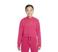 Nike Felpa Crop Top Con Cappuccio Fuxia Ragazza S - Ragazzo