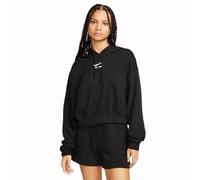 Nike Felpa Crop Top Con Cappuccio Nero Bianco Donna M