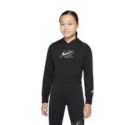 Nike Felpa Crop Top Con Cappuccio Nero Ragazza S - Ragazzo