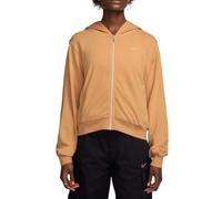 Nike Felpa da Donna Ampia con Cappuccio e Zip Chill Terry Arancione Arancione