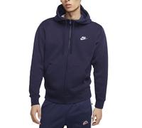 Nike Felpa da Uomo con Cappuccio e Full Zip Club Fleece Blu Blu