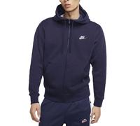Nike Club FZ BB Felpa con Cappuccio a Zip Intera Midnight Navy/Midnight Navy/Wh L
