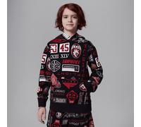 Jordan Felpa da Ragazzi con Cappuccio Mj Essentials All Over Printed Nera Taglia XL (158-170 CM) Codice 95D741-023 Nero