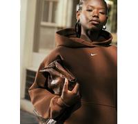 Nike felpa oversize di peso medio Studio Fleece marrone S