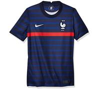 Nike FFF Y Nk BRT Stad JSY SS HM, T-Shirt Unisex Bambini, Blackened Blue/White, XS