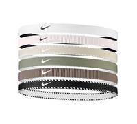 NIKE Fascia per capelli classica, flessibile, confezione da 6 pezzi, taglia unica, colore: bianco/militare, Bianco/Army, Taglia unica