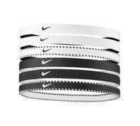 Nike Flex Classic Headbands 6PK Fasce Elastiche per Capelli Sport W/B (6 unità)