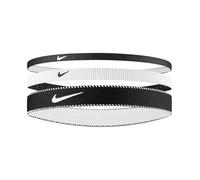 Nike Flex Classic MW Headbands 3PK Fasce Elastiche Varie Ampiezze per Capelli Sport W/B (3 unità)
