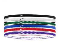 Nike Flex Classic Slim Headbands 6PK Fasce Elastiche Sottili per Capelli Sport Royal (6 unità)