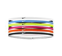 Nike Flex Classic Slim Headbands 6PK Fasce Elastiche Sottili per Capelli Sport Volt (6 unità)