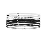 Nike Flex Classic Slim Headbands 6PK Fasce Elastiche Sottili per Capelli Sport W/B (6 unità)