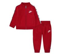 Nike Tuta Full Zip con Logo Taping Rosso Bambini 5-6 anni