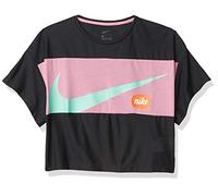 Nike G Nk Top SS Jdiy T-Shirt, Bambina, Black/Magic Flamingo/Emerald Rise, M