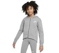 Felpa per ragazze Nike Sportswear Club Fleece FZ Hoodie G - carbon heather/white S