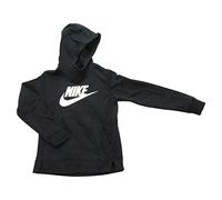 Nike G NSW PE Pullover Felpa, Bambina, Black/White, L