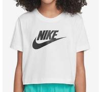 Nike G Nsw Tee Crop Futura Hbr T-Shirt Bianca Junior Bimba FZ5548-100