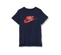 Nike G Nsw Tee Dptl Basic Futura, T-shirt Bambina, Obsidian/University Red/(University Red), L