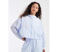 Nike - Giacca a vento corta azzurra con collo a imbuto-Blu XS
