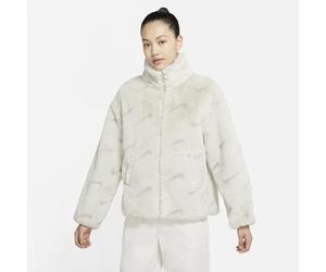Nike Giacca da donna Faux Fur Aop Swoosh, Light Bone/Light Iro, S