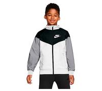 Nike Giacca Sportswear Windrunner, White/Black/Wolf Grey/White, 850443-102, XS