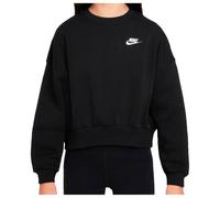 Nike - Girl's Club Fleece Boxy Crew-Neck Sweatshirt - Maglione S nero
