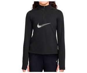 Nike - Girl's Pro Dri-Fit Half-Zip L/S Top - Maglia da corsa XS nero