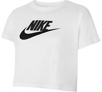 Nike Girl's Top G NSW Tee Crop Futura, White/Black/Black, DA6925-102, M