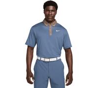 Nike Golf Polo Dri-Fit Tour a contrasto, blu/marrone