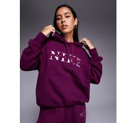Nike - Gym Life - Felpa oversize bordeaux con cappuccio e logo-Rosso XXL