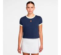 Nike Maglietta Donna Court Heritage Tennis - Blu scuro/crema - XS