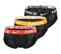 Nike Hip Brief Dri-Fit Essential Micro, Slip da Uomo in Microfibra, Pack da 3 (IT, Testo, S, Regular, Regular, Black/Black Gold/Black Red)