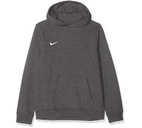 Nike Hoodie Po Fleece TM Club19, Felpa Bambino, Grigio (Charcoal Heather/Anthracite/White/White 071), Small