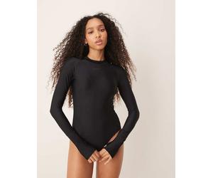 Nike - Hydralock Fusion - Costume da bagno nero a maniche lunghe XS