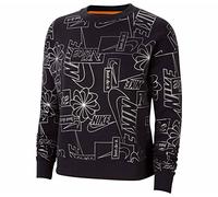 Nike Icon Clash - Felpa in Pile AOP, Taglia XL, Colore: Nero