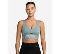 Nike Pro Indy Plunge W - reggiseno sportivo sostegno medio - donna M Light Blue woman Dri-Fit