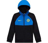 Nike Inter B NSW Hybrid FZ Felpa, Bambino, Black/Blue Spark/(Tour Yellow) (No Sponsor), S