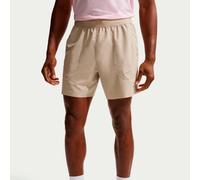 Pantaloncini da tennis da uomo Nike Court Advantage Dri-Fit 6in - desert khaki/black - Verde (M)