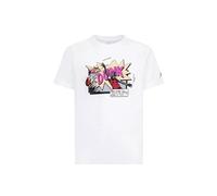 NIKE JDB Air Jordan Comics Dunk - Maglietta a Maniche Corte Unisex per Bambini, Bianco, XL